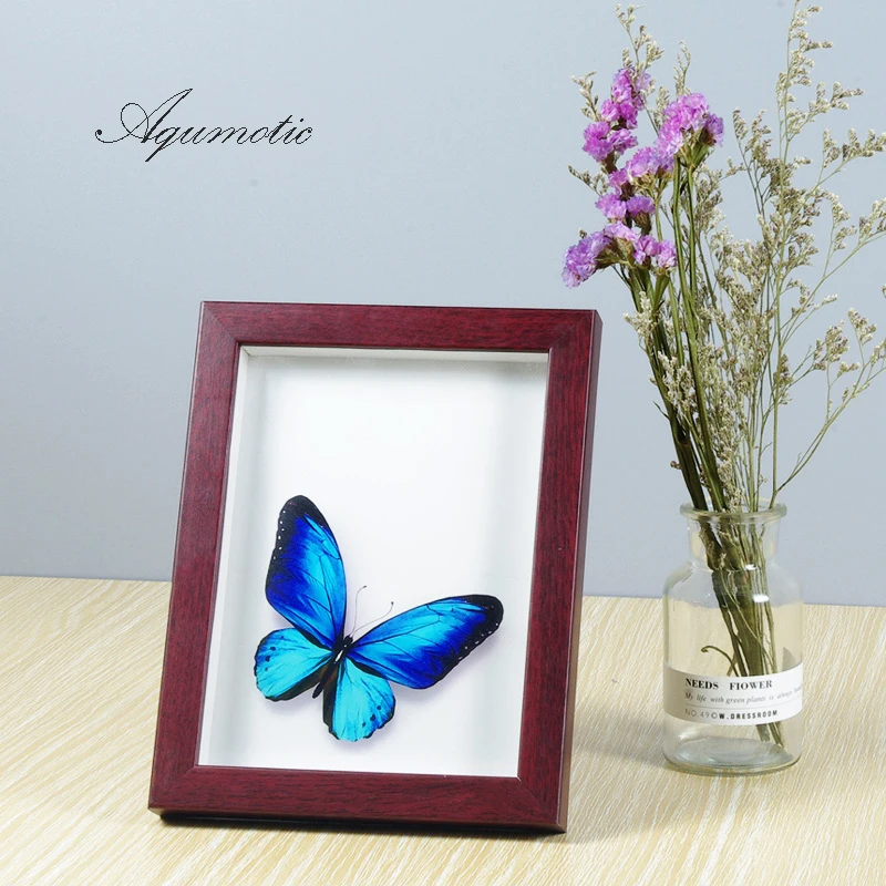 

Aqumotic Hollow Frame 3D Specimen Frame Nail Film Diy Handmade Box Stereoscopic Wood Thick 7 8 10 12 Frames Store Decoration
