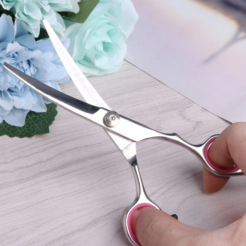 New 6" Stainless Steel Pet Gromming Curved Blade Scissors Dog Cat Cutting Hair Scissors Barber