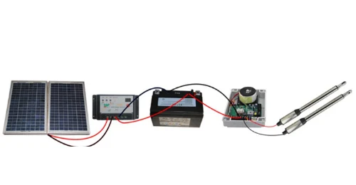 PKM-C05 энергосберегающий солнечной энергии Swing оператор привода для открывания ворот комплект DC24V