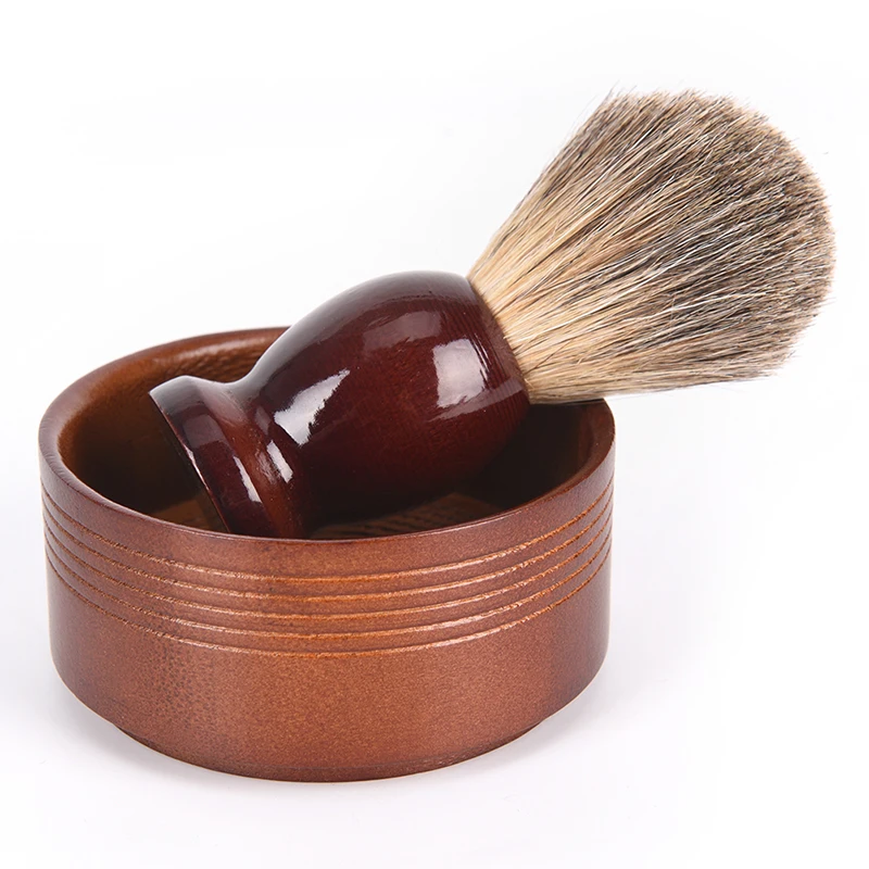 Деревянный барсук для волос набор кистей для бритья деревянная чаша для бритья салон для мужчин для лица синтетический Кабан щетина для