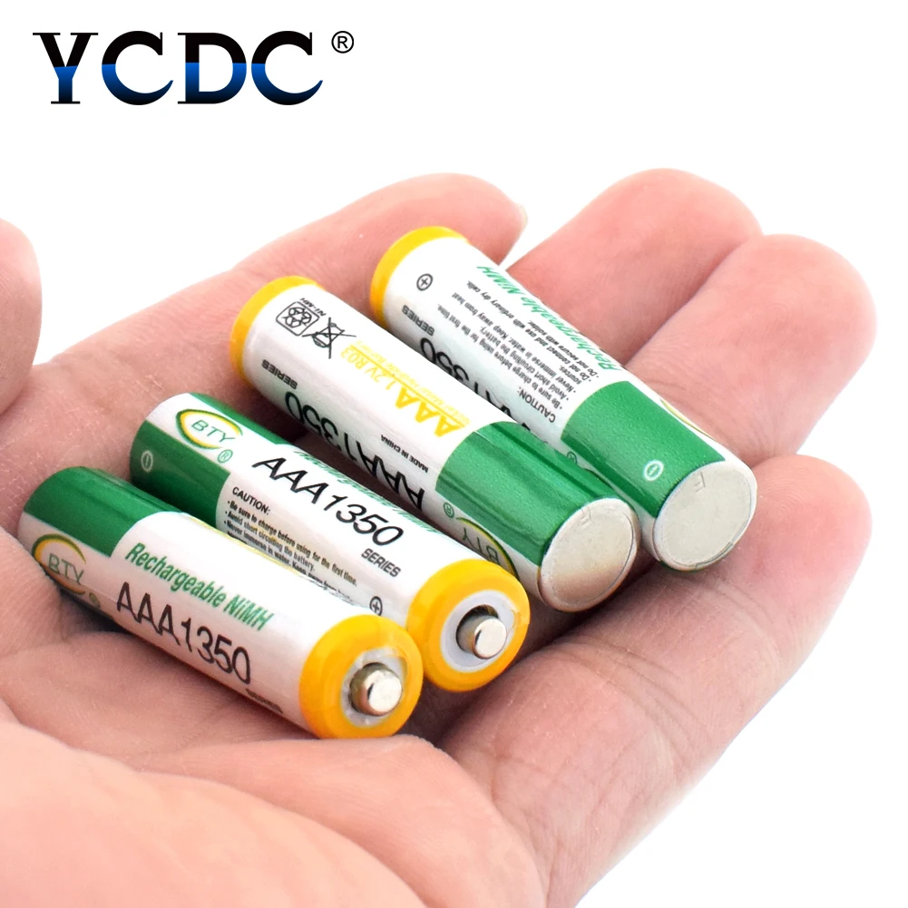 С бесплатной батарейной коробкой 4 шт 1 2 V AA AAA 1000 1350 2000 3000mAH батареи ni mh