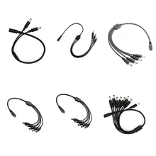 5.5x2.1mm DC 12V Power Jack Wire Cable Connector 1 Female Plug to 2 3 4 5 6 8 Male Multi Plug Line Splitter Adapter LED Strip 5.5x2.1mm DC 12V Power Jack Wire Cable Connector 1 Female Plug to 2 3 4 5 6 8 Male Multi Plug Line Splitter Adapter LED Strip