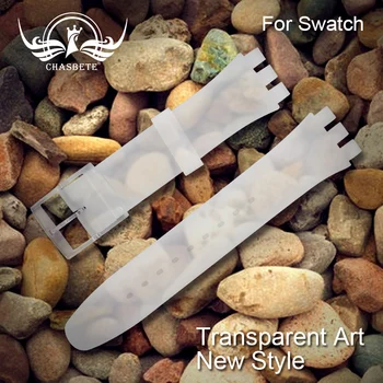 

Silicone Rubber Watch Band for Swatch 16mm 17mm 19mm 20mm Men Women Resin Strap Belt Wrist Loop Bracelet Black White Red Blue