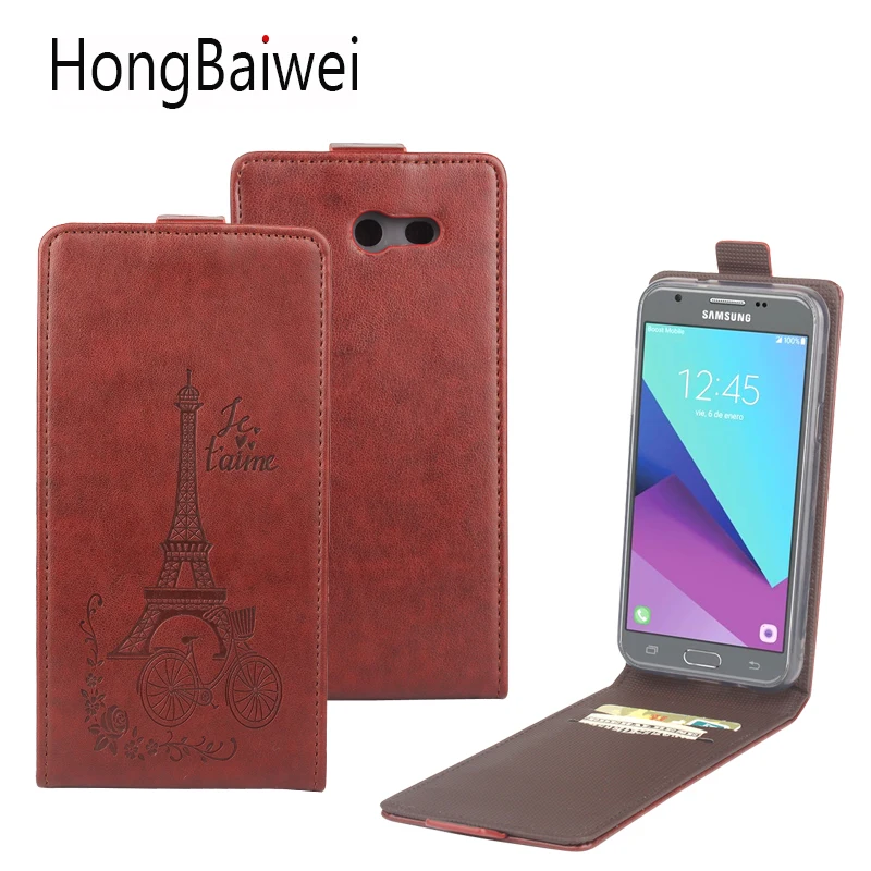 

Case for Samsung Galaxy J3 2017 Cover Luxury Leather Printed Eiffel Tower Flip Card Slot Phone Case Cover for Samsung J3 2017