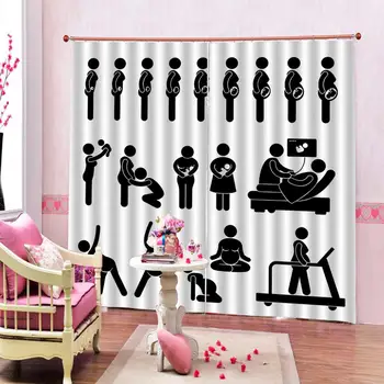 

Customized size Luxury Blackout 3D Window Curtains For Living Room Blackout curtain