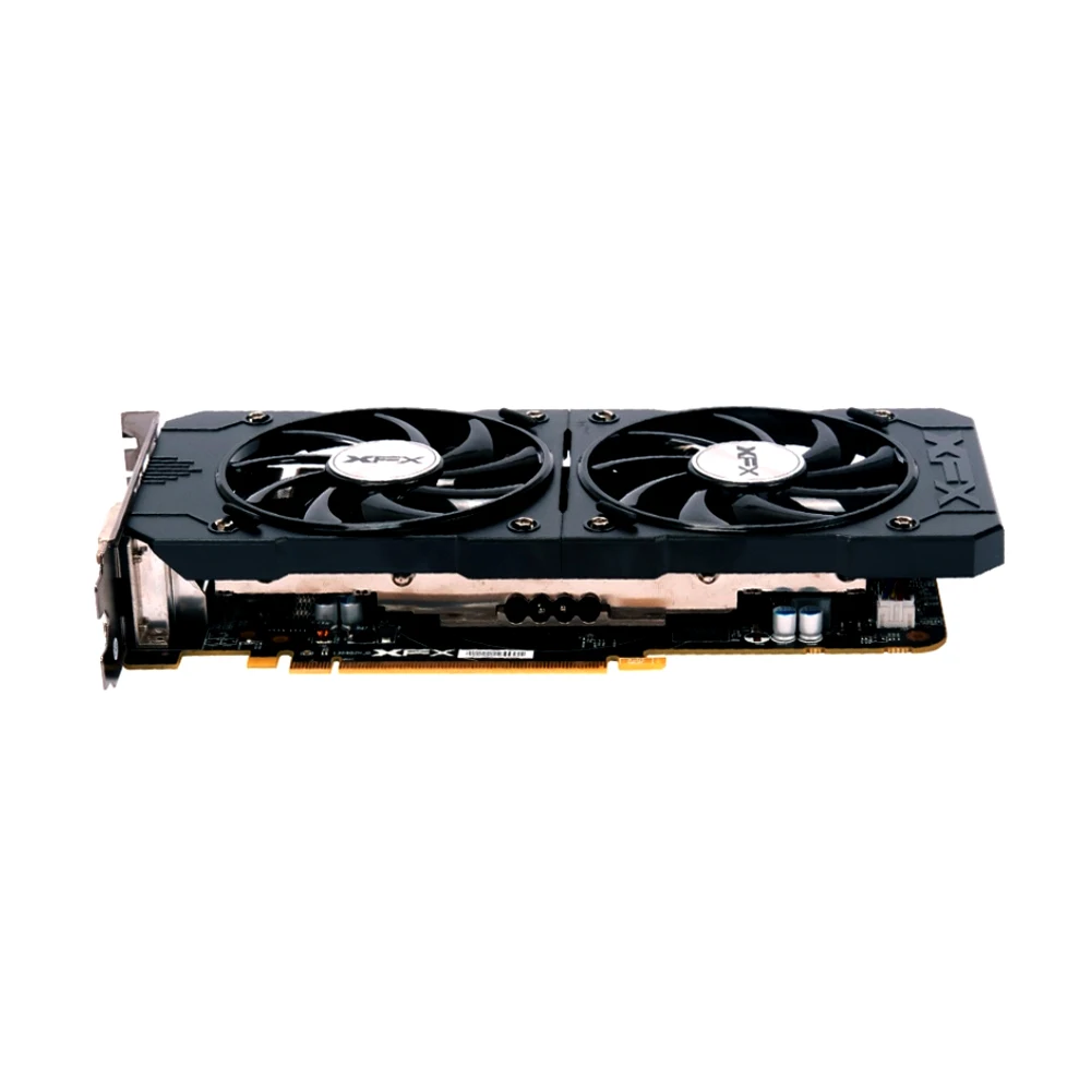 Б/у видеокарты XFX R9 370X4 GB GDDR5 256bit PCI-E HDMI DisplayPort DVI-D 1280SPs настольные игровые графические карты