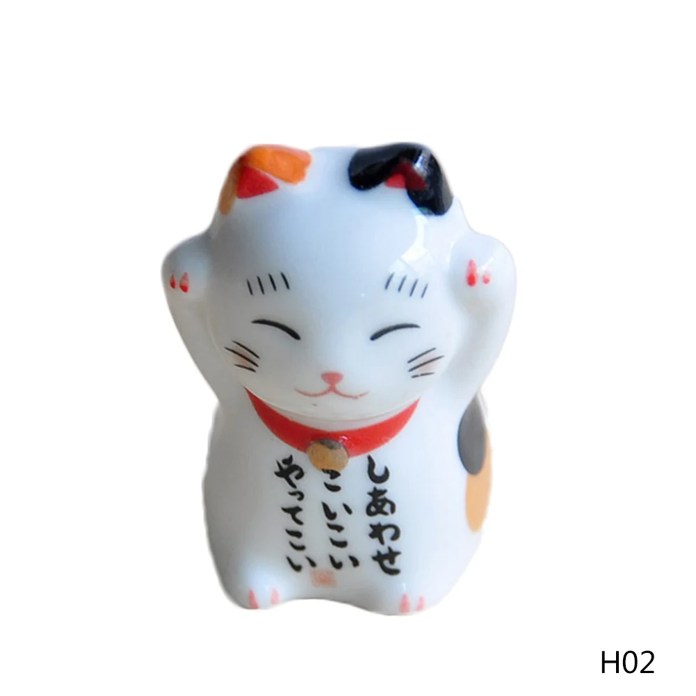 Новинка 1 шт. Lucky Cat керамические Мультяшные палочки для еды отдых Lucky Cat палочки держатель стойки японский Дом Кухня украшения для гостиницы - Цвет: H02