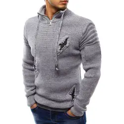 Sunfree Для мужчин с длинным рукавом зима сплайсинга Повседневное эластичные Блуза Топ свитер Лидер продаж свитер человек мода стоит иметь 3L и