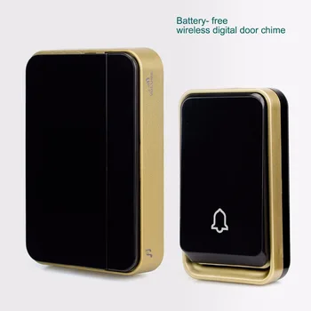 

Battery Free Wireless doorbell Digital Door Chime 51 Melody Ac/dc Wireless Door Bell F1759A
