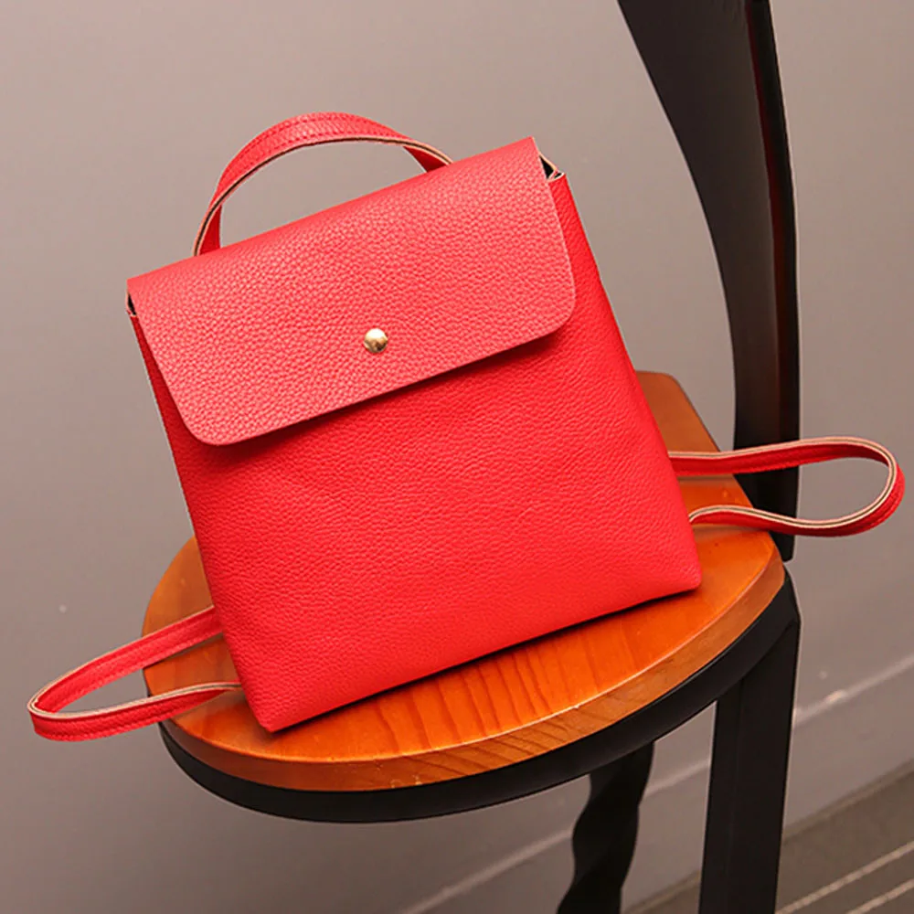 

2019 New Small Backpack For Women School Backpacks Pure Color Mini Casual Daypack Feminine Mochila Travel School Bag 10