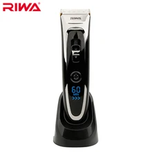 RIWA Men Professional Hair Trimmer For Hairdresser Rechargeable Hair Clipper K5 LCD Display With Charging Stand
