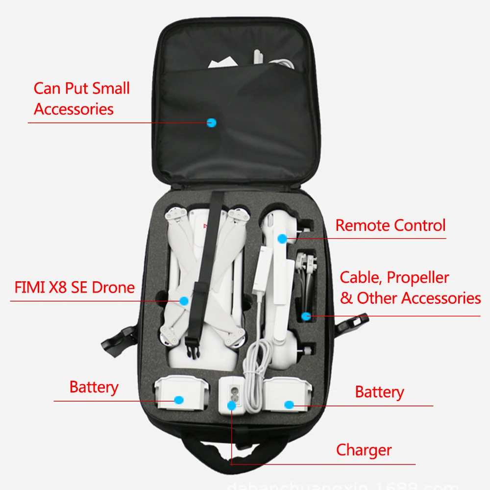 Сумка для хранения, Дорожный Чехол, сумка на плечо, чехол для Xiaomi Fimi X8 SE Drone, портативный ручной чехол для переноски, водонепроницаемая сумка