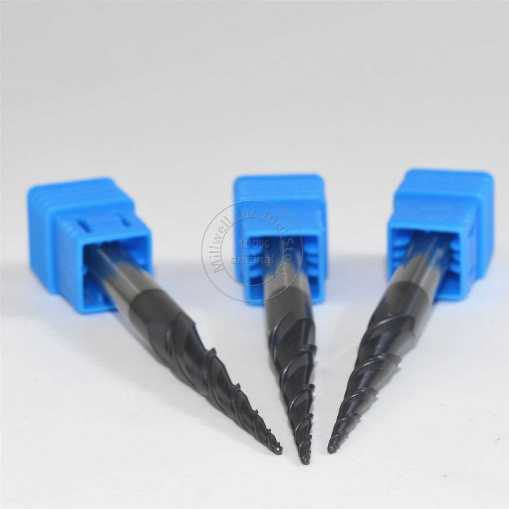 Бесплатная shipping 10PCS R0.5 * D6 30 5 75L 2F HRC55 твердосплавные конические концевые фрезы с