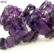 Подлинный браслет с аметистом аметист браслет с граненными элементами женский браслет