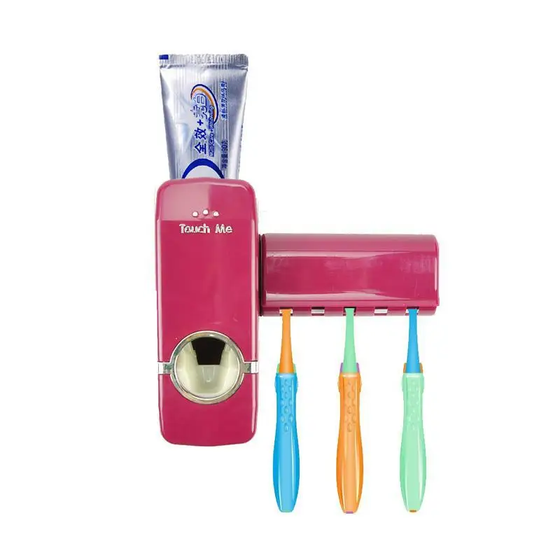 Creative Wall Mount Rack Automatic Toothpaste Dispenser with 5