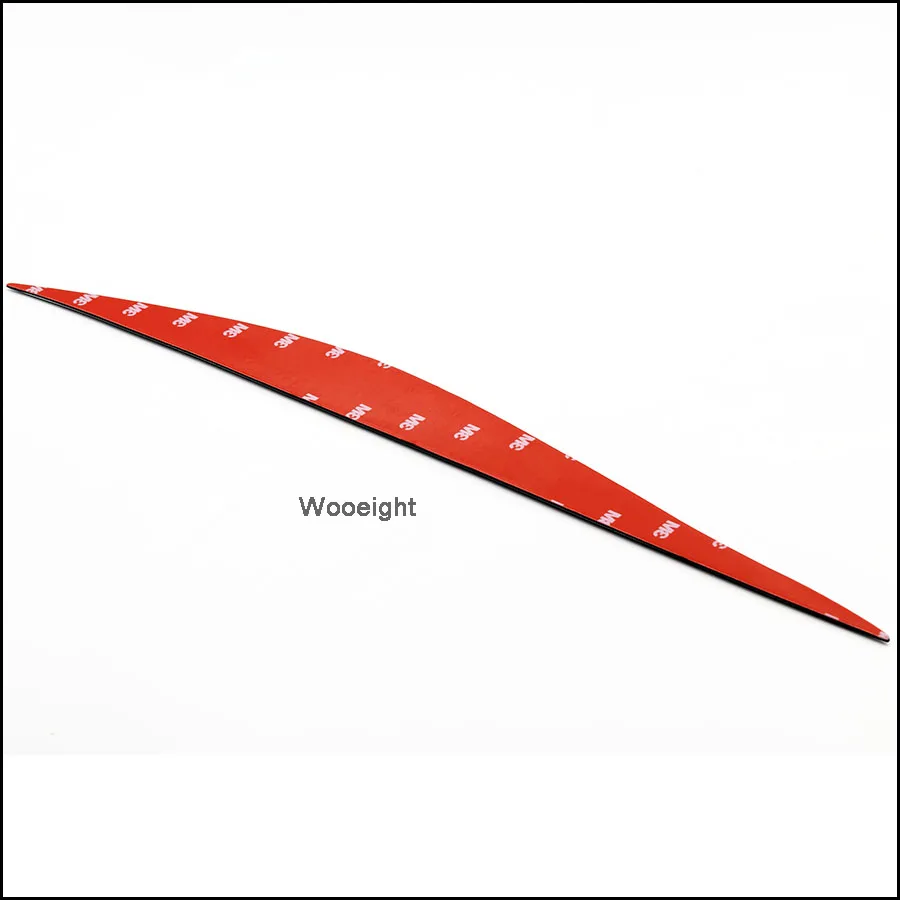 Wooeight 2Pcs Carbon Fiber Headlights Eyebrows Eyelids Front Headlamp Eyebrow Cover Trim Fit for BMW 3 Series F30 2013 2014-2017 (4)