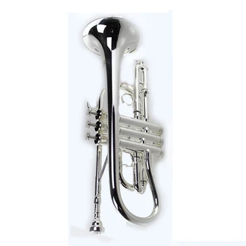 

B Flat Tune Cornet Hot Selling Trumpet Trompeta Musical Instruments Brass Surface Silver Plated Professional Students BS04