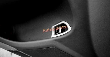 

Steel Console Inside door Rear trunk Switch button Handle Frame cover Trim 1pcs for Audi A6 C7 2012 13 14 2015