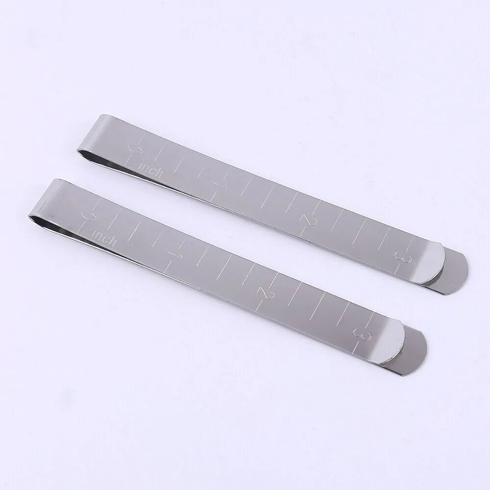 

ISHOWTIENDA 20PC Stainless Steel Hemming Clips 3 Inches Measurement Ruler Sewing Clips