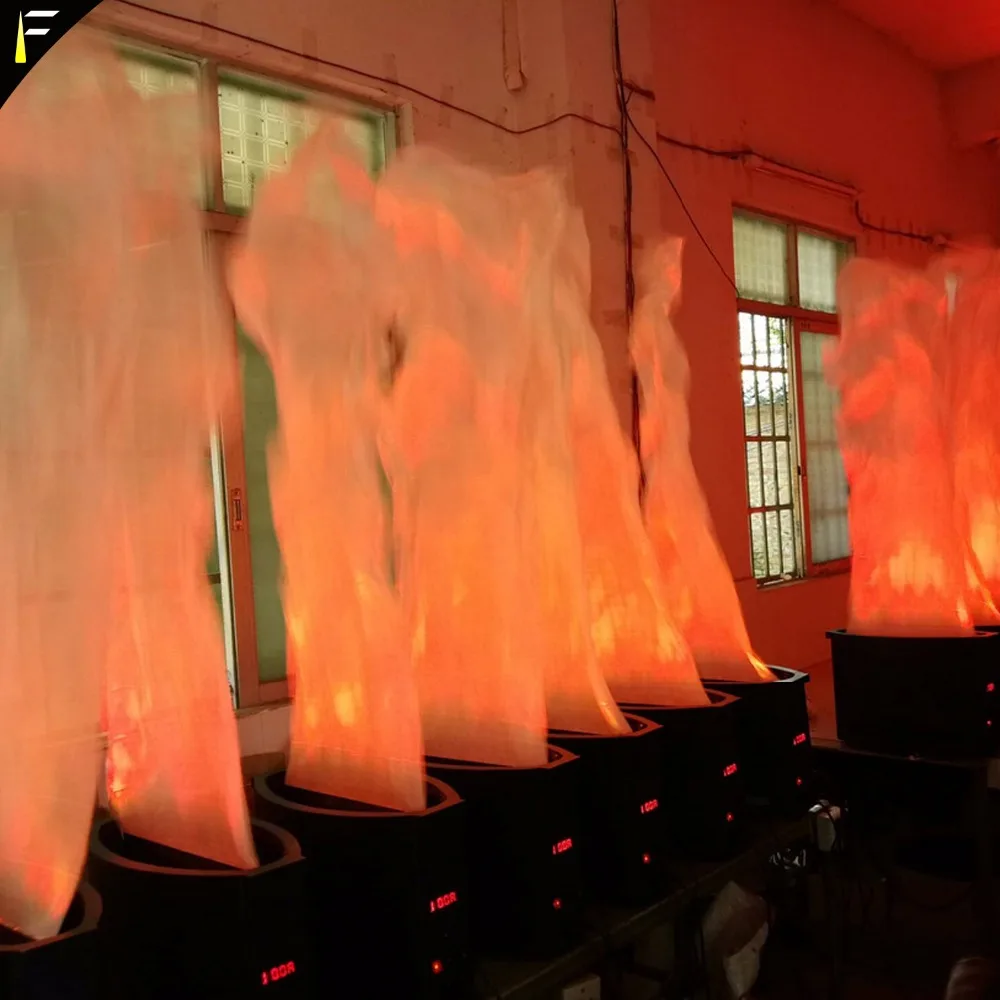 Цветной RGB 3 в 1 DMX512 светильник с имитацией пламени 5 метра высокий пожарный шоу