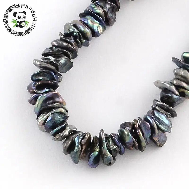 

Nuggets Nucleated Pearl Beads for jewelry making Pearl Bead Strands, DarkSlateGray,5~10x4~8mm,Hole: 0.5mm;about 169pcs/strandF75
