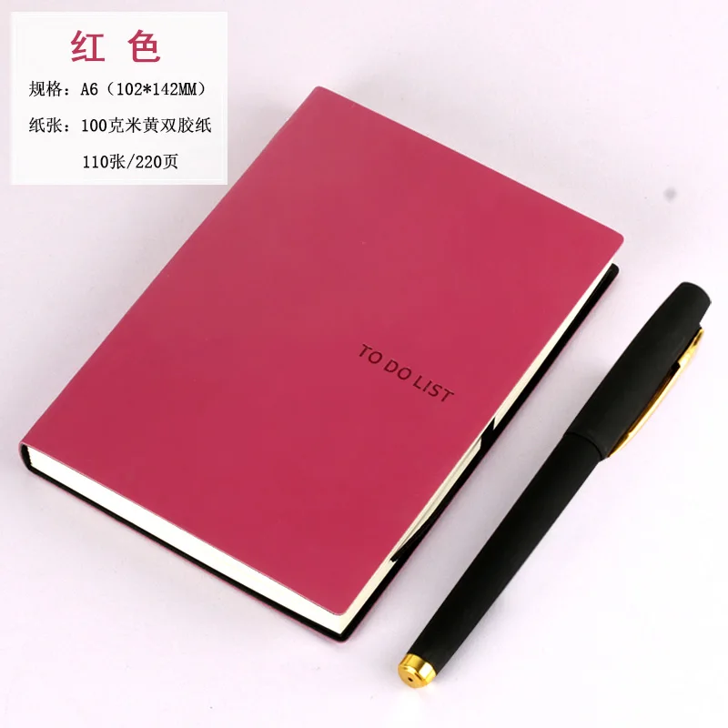 Милый ежедневник, еженедельник, ежедневник, ежедневник, записная книжка, Kawaii, записная книжка для офиса, школьные принадлежности, канцелярские принадлежности - Цвет: Красный