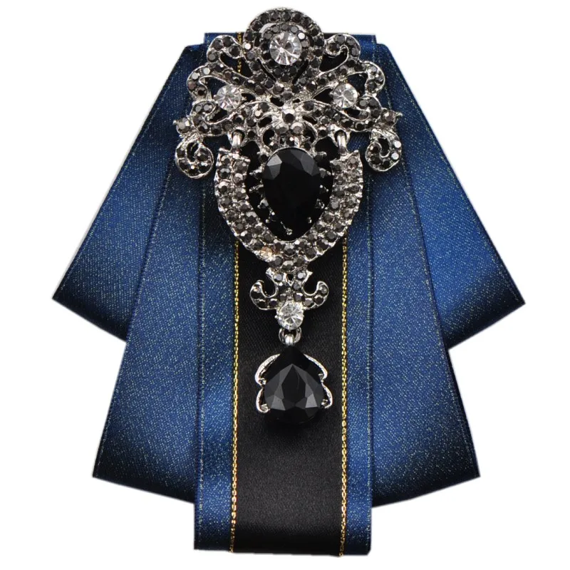 

New Free Shipping casual Men's male man 2019 high-end shirt bow tie male wedding groom black collar flower retro