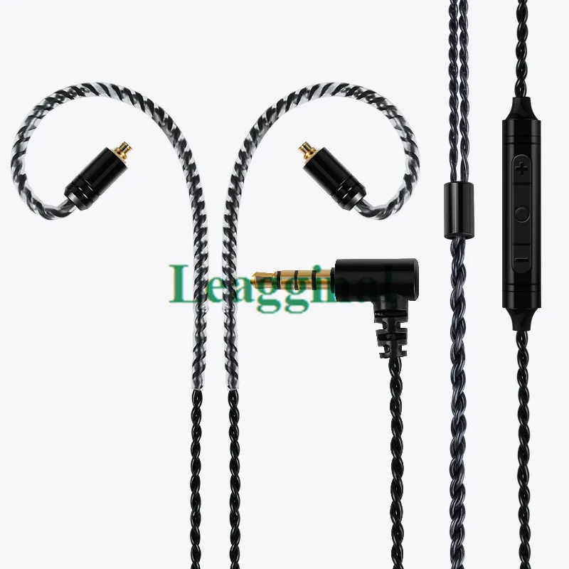 Headphone upgrade line IE80 SE215 0 78mm IM50 mmcx A2DC silver plated headphone cable with mic