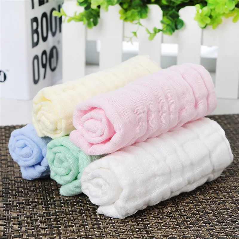 Детское комфортное полотенце для мытья, газовое полотенце, детское слюнявчик, хлопковое детское маленькое квадратное полотенце, принадлежности для новорожденных