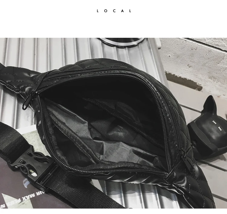 Brand Women Waist Packs Black Pu Leather Fanny Pack Belt Bag Thread Ladies Multifunctional Shopping Travel Waist Bag for Phone_35