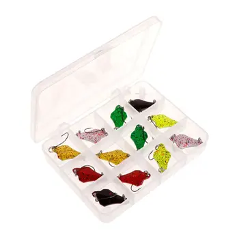 

12 Pcs/Set Fishing Lure Metal Hard Lure Carp Trout Bait Spoon Sequin 12 Compartments Storage Box Tackle Spinner Accessories