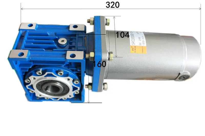 RV50 300 Вт DC12V/24 В DC червячный редуктор/Управление скоростью/постоянный магнит двигатель постоянного тока/коэффициент скорости: 5 7,5 10 15 20 25 30 40