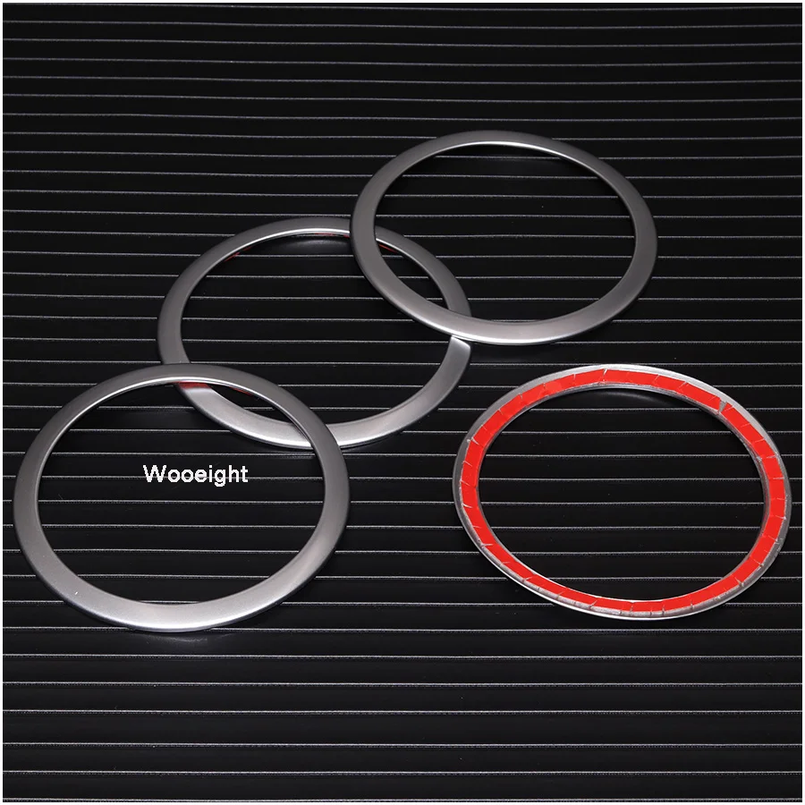 Wooeight 4Pcs ABS Chrome Car Interior Door Stereo Speaker Sound Trim Cover Decoration Ring For BMW 3 Series F30 F34 Sedan 2012-2015 (3)