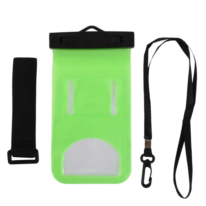 Рука с телефоном водонепроницаемая сумка рафтинг водные виды спорта плавание необходимый портативный мобильный - Цвет: Green