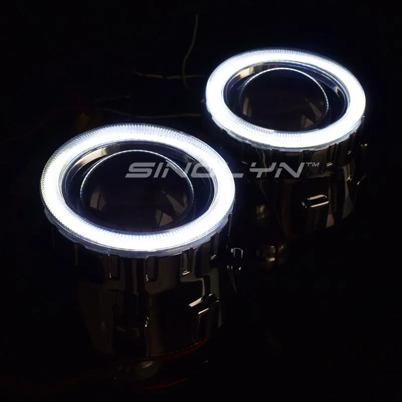 Sinolyn Биксеноновые ангельские глазки полный комплект прожекторные фары линзы 2,5 лидер объектив COB Halo для H7 H4 автомобильные аксессуары использование H1 HID
