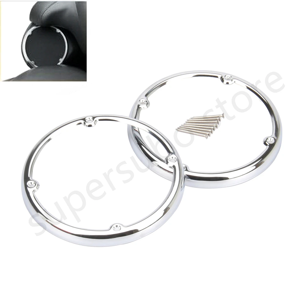 

Chrome Speaker Trim For Harley Touring FLT FLHT FLHRC Road King Street Electra Glide Lower Fairings 83-12