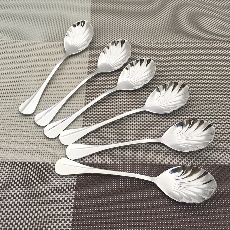 Shell Shaped Dessert Spoon (9)