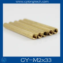 Free shipping M2*33mm cctv camera isolation column 100pcs/lot Monitoring Copper Cylinder Round Screw.cy-M2*33mm
