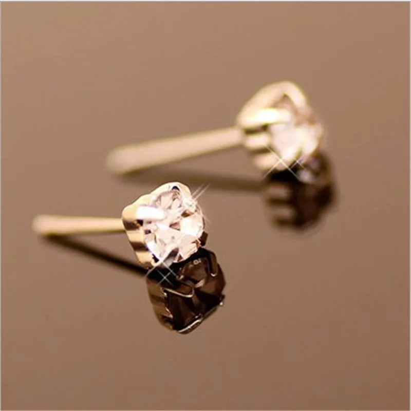 

RE New Fashion Exquisite Korean Crystal Stud Earrings Female Minimalist Jewelry rhinestone earrings Wholesale J40