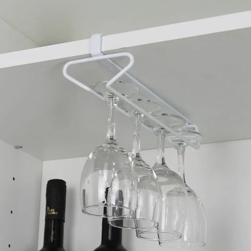 

Red Wine Glass Storage Racks Hanging Goblet Holders Home Kitchen Bar Cupboard Shelf Organizer Accessories Supplies Products