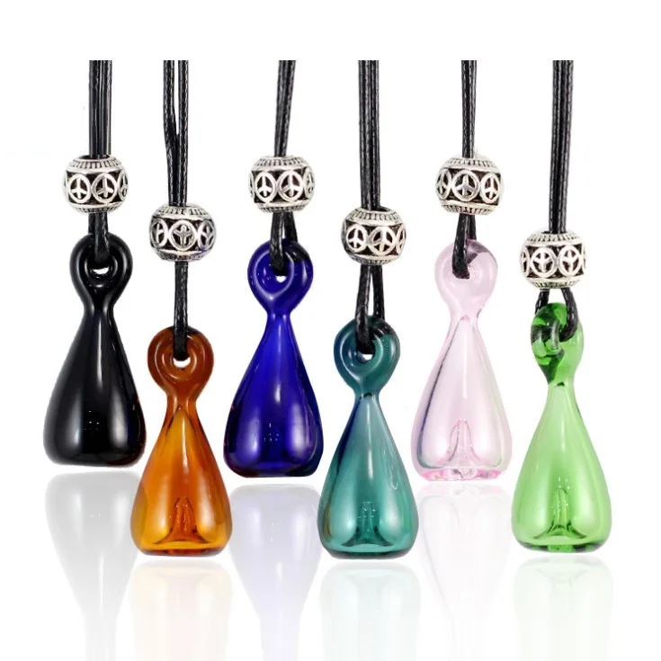 

0.5ml Essential oil bottles Empty perfume bottle Mini Small Sample Vials Colored glaze pendant handmade Bell shape