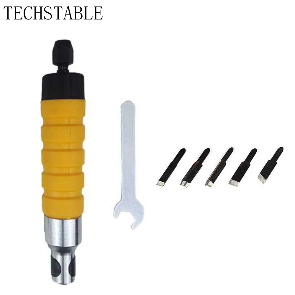 1 Set Wood Chisel Carving Tool Set Chuck Attachment For Electric Drill