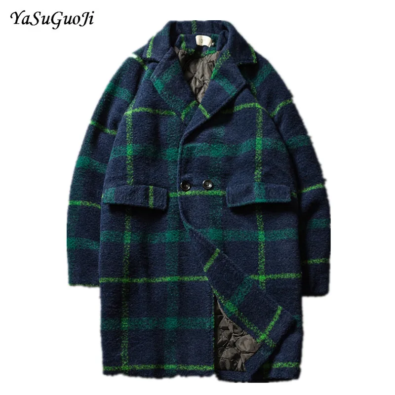 New 2016 winter thickening fleece long trench coat men fashon print mens overcoat with hooded men's clothing size m-5xl MDY9