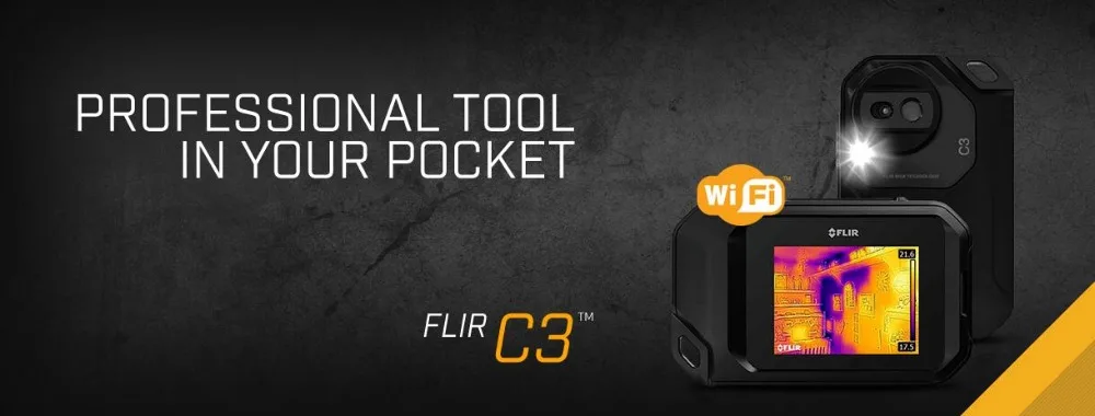 FLIR C2/C3-Wi-Fi, все новые оригинальные инфракрасные тепловизоры, термальная камера карманного размера, ИК-камера, датчик тепла, FLIR C2/C3