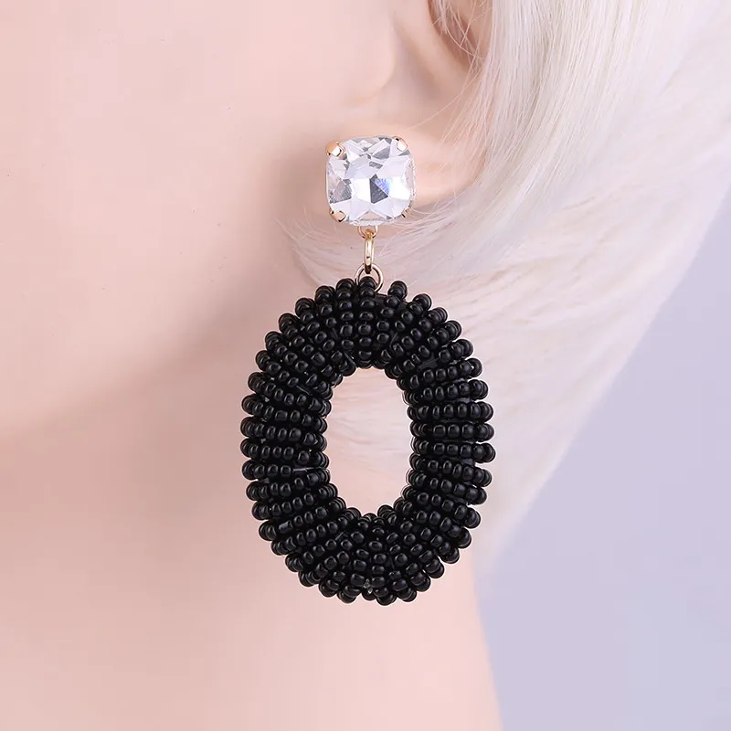 Earrings Black white