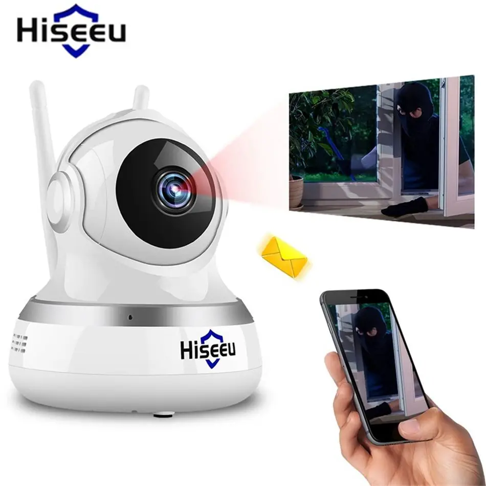 

Hiseeu 1080P 2.0MP WiFi IP Camera CCTV Video Surveillance P2P IR Security Cloud TF Card Storage Camera Pan Tilt Baby Monitor