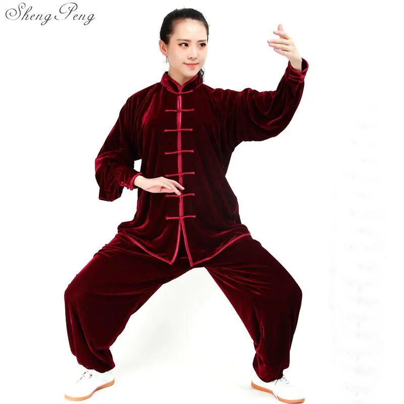 Дизайн женские короткие Длинные рукава ушу TaiChi кунг-фу Форма Женский костюм униформа тай-чи упражнения Костюмы пальто+ брюки Q103