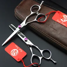 570#5,5 ''бренд фиолетовый дракон высшего класса Парикмахерские ножницы 440C 62HRC Парикмахерские ножницы для резки Thinning ножницы для волос