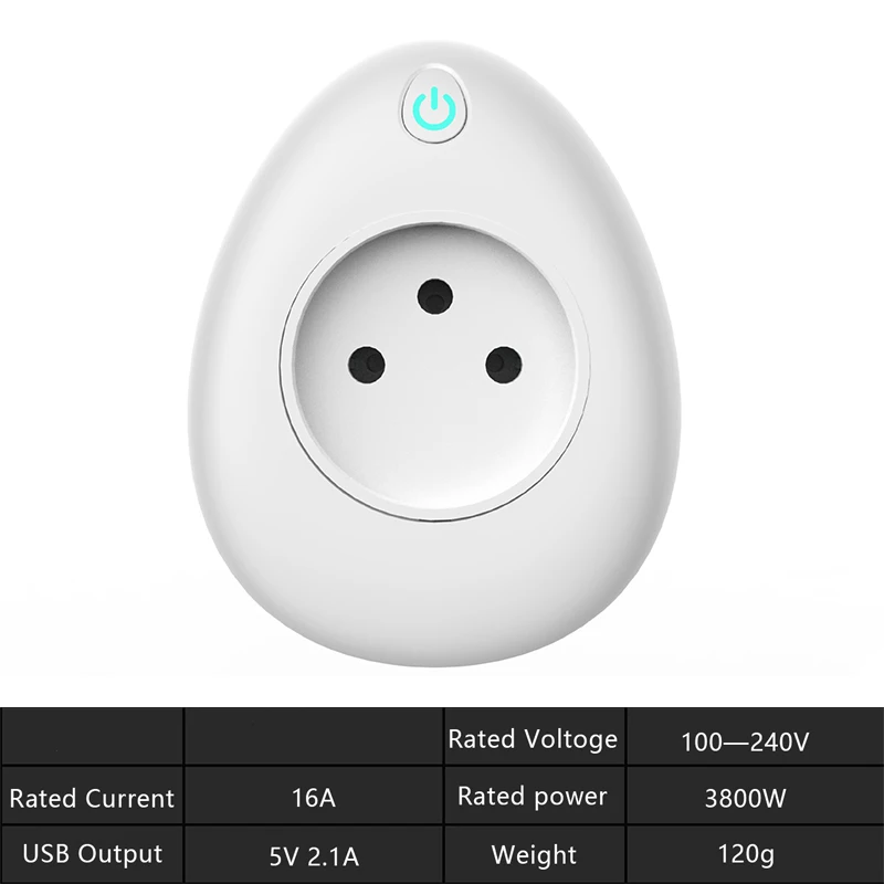 

[In Stock 83PCS] FrankEver Israel Smart Wifi Plug 16A with Power Monitoring Work with Alexa Tuya APP
