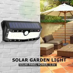 57 светодиодный солнечный датчик движения настенный светильник водонепроницаемый сад газон безопасности свет лампы